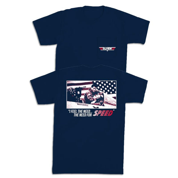 Old Row The Need For Speed Pocket Tee Navy